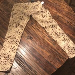 Cheetah print legging jeans